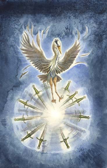 Ten of Swords - Heron